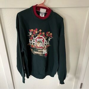 Vintage The Morning Sun Women's XL Cat and Dog Crewneck Sweatshirt NWT.